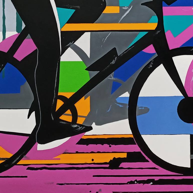 Original Abstract Sports Painting by Evgen Semenyuk