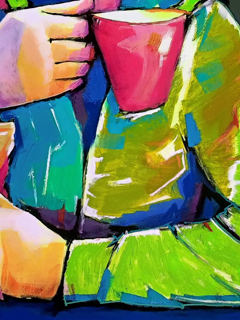 Original Figurative People Painting by Evgen Semenyuk