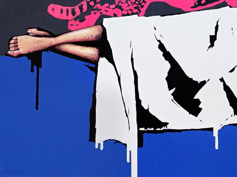 Original Pop Art People Painting by Evgen Semenyuk