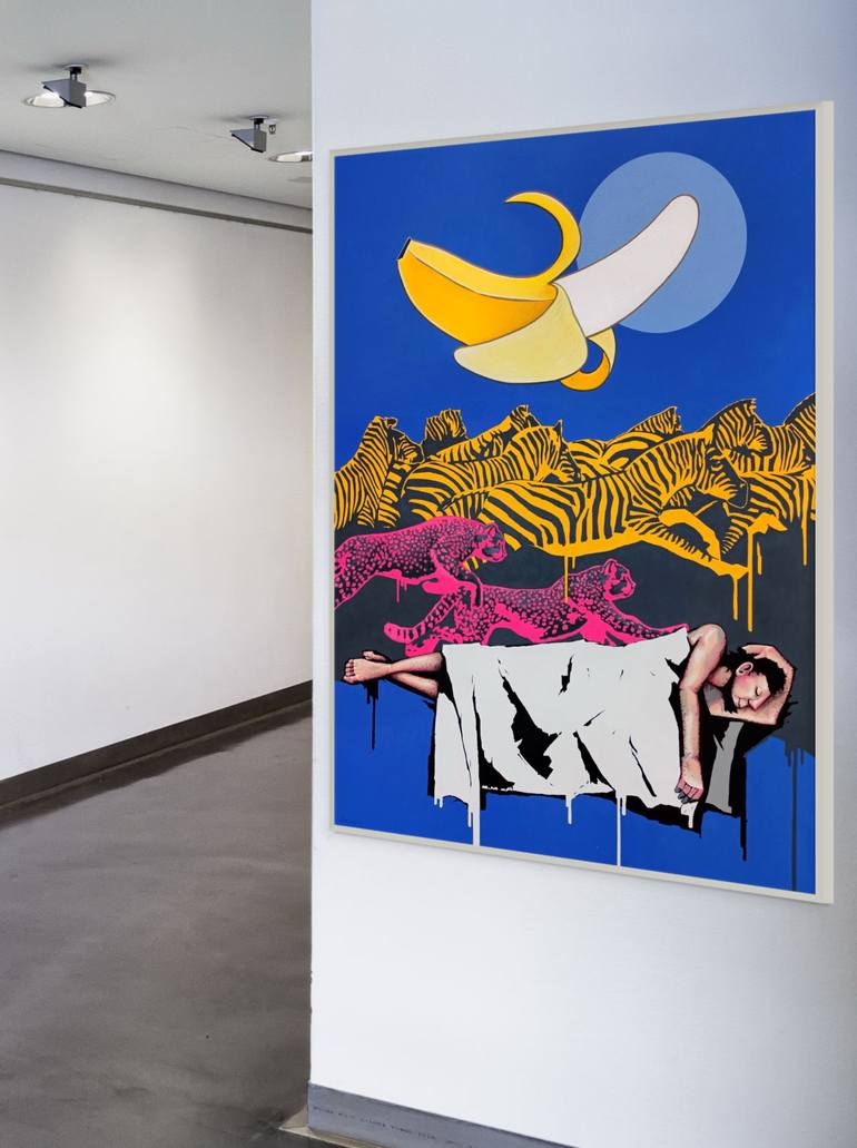 Original Pop Art People Painting by Evgen Semenyuk