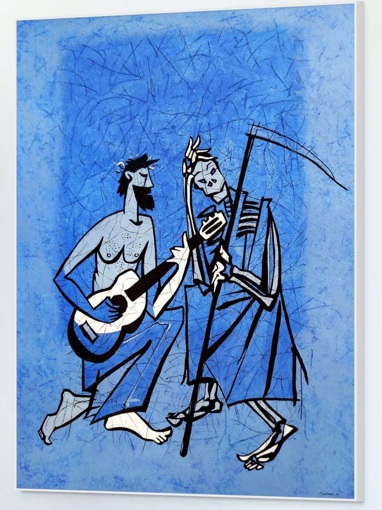 Original Expressionism Music Painting by Evgen Semenyuk