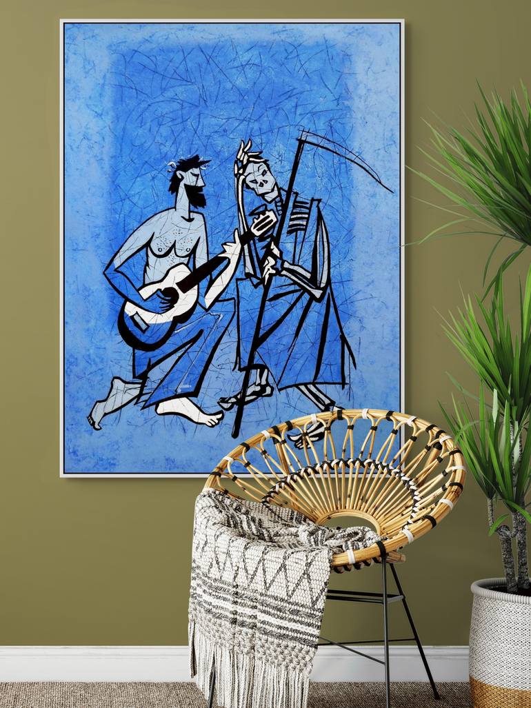 Original Expressionism Music Painting by Evgen Semenyuk