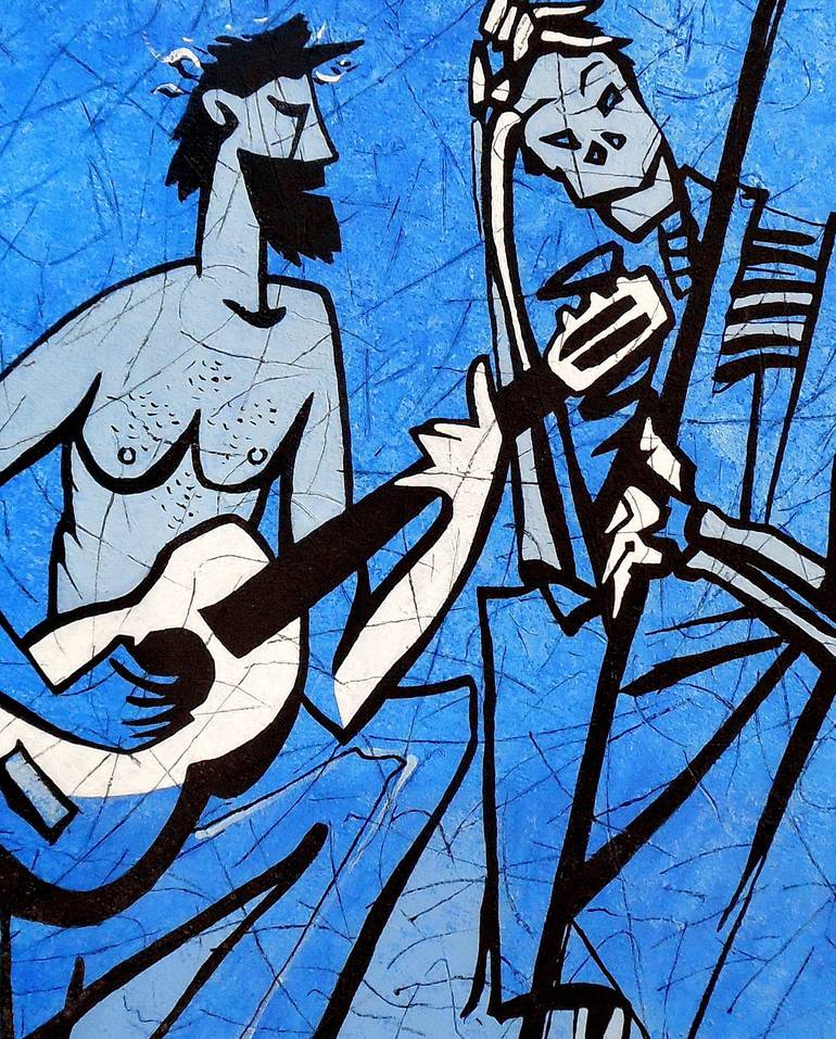 Original Expressionism Music Painting by Evgen Semenyuk