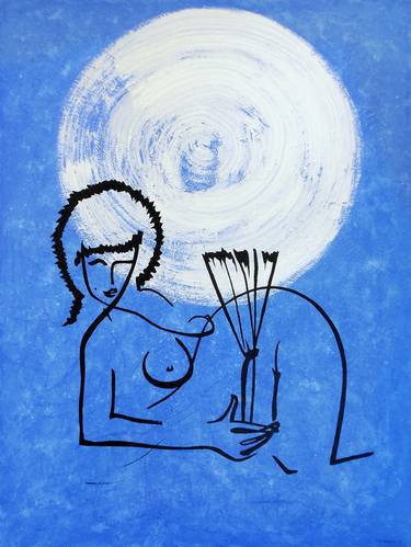 Original Minimalism Nude Paintings by Evgen Semenyuk