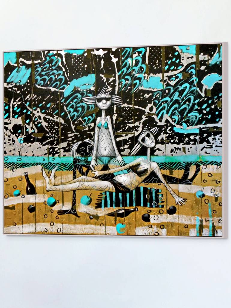 Original Expressionism People Painting by Evgen Semenyuk