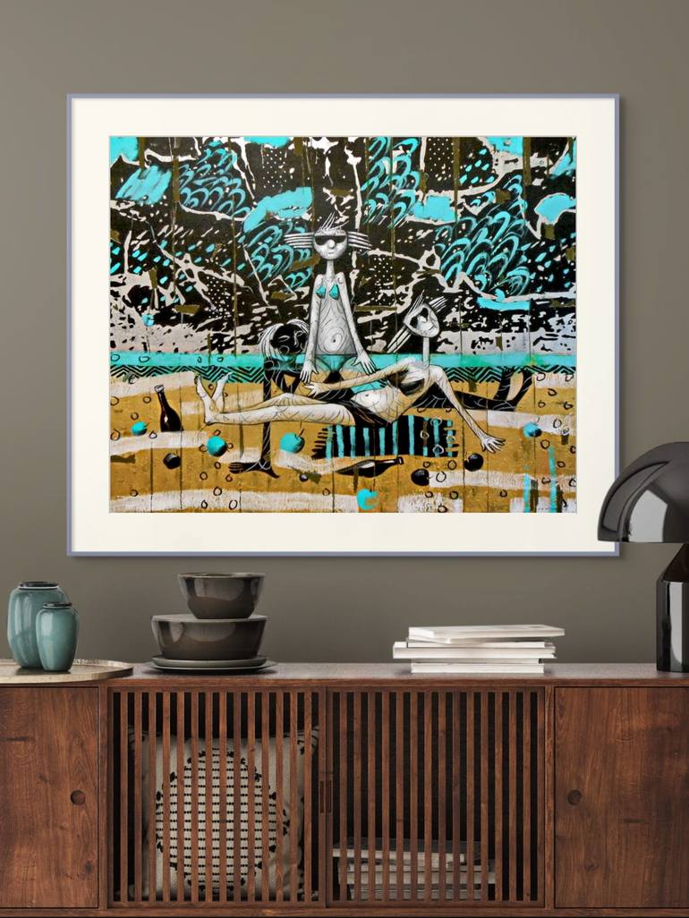 Original Expressionism People Painting by Evgen Semenyuk