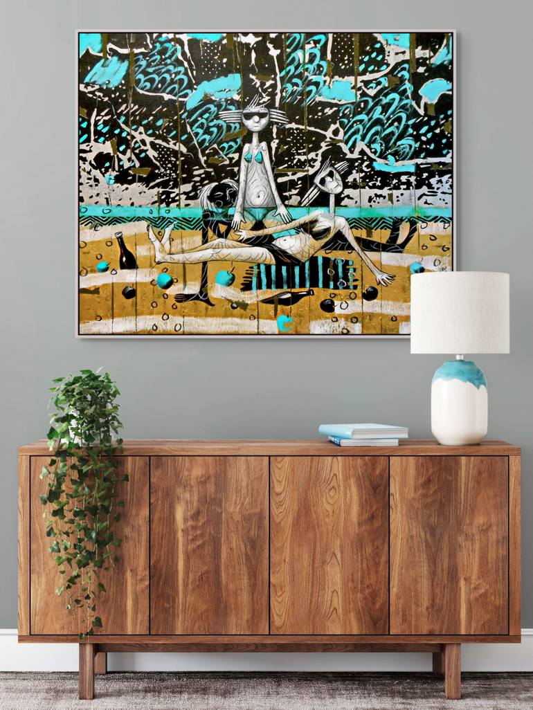 Original Expressionism People Painting by Evgen Semenyuk