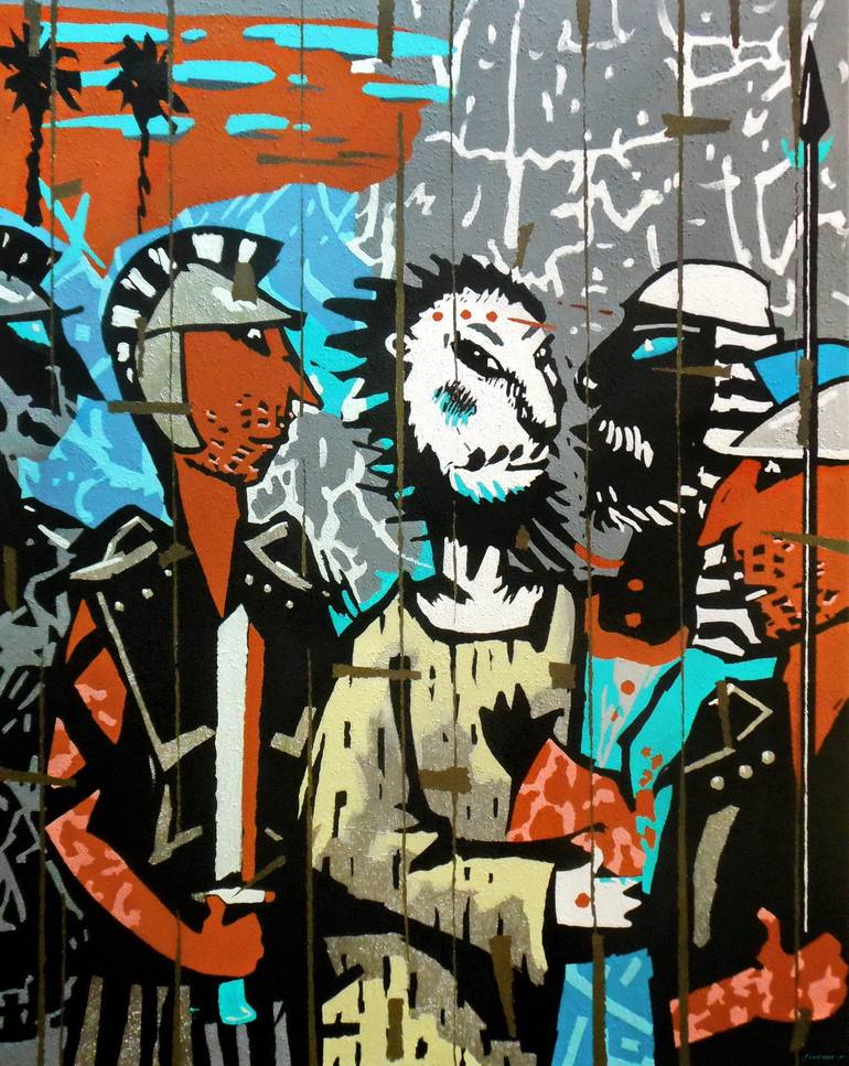 Original Expressionism Jesus Painting by Evgen Semenyuk