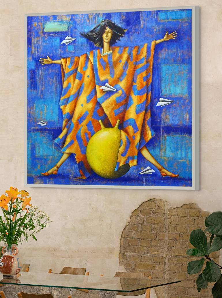 Original Expressionism People Painting by Evgen Semenyuk