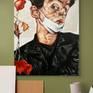 Egon Schiele style Man - in studio
