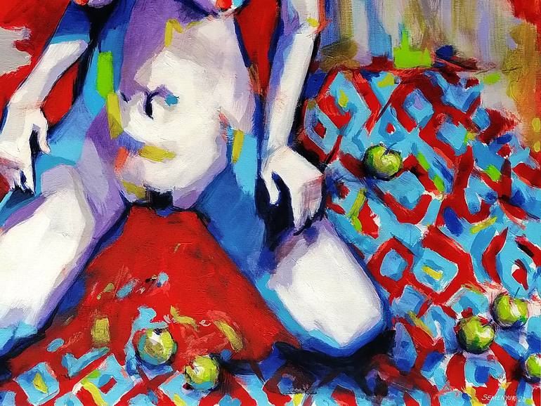 Original Abstract Nude Painting by Evgen Semenyuk