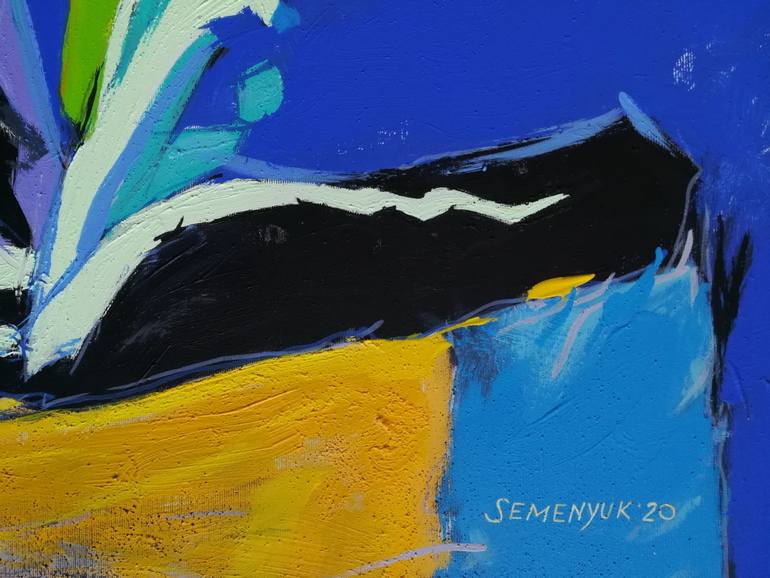 Original Abstract Still Life Painting by Evgen Semenyuk
