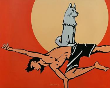 Print of Modern Dogs Paintings by Evgen Semenyuk