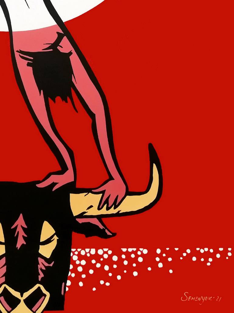 Original Abstract Beach Painting by Evgen Semenyuk