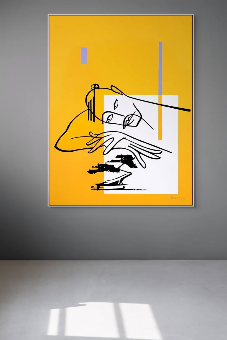 Original Figurative Abstract Painting by Evgen Semenyuk