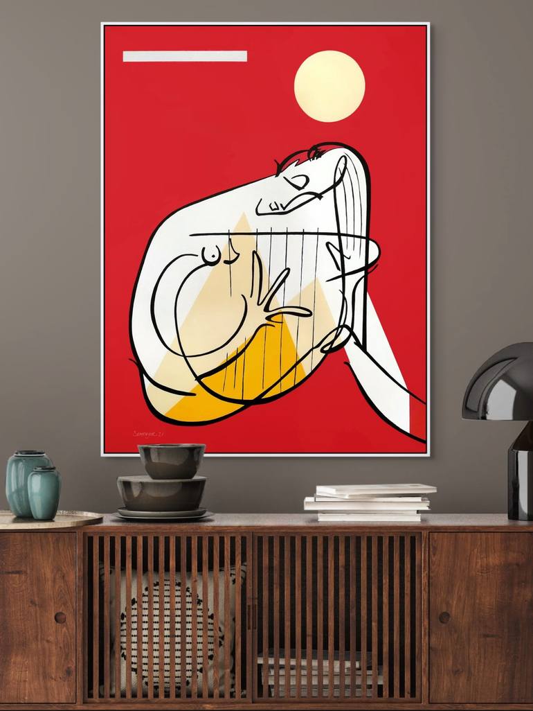 Original Minimalism Abstract Painting by Evgen Semenyuk