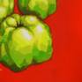 Detail of artwork - Green Quinces. 2021. Oil and Acrylic on Canvas.