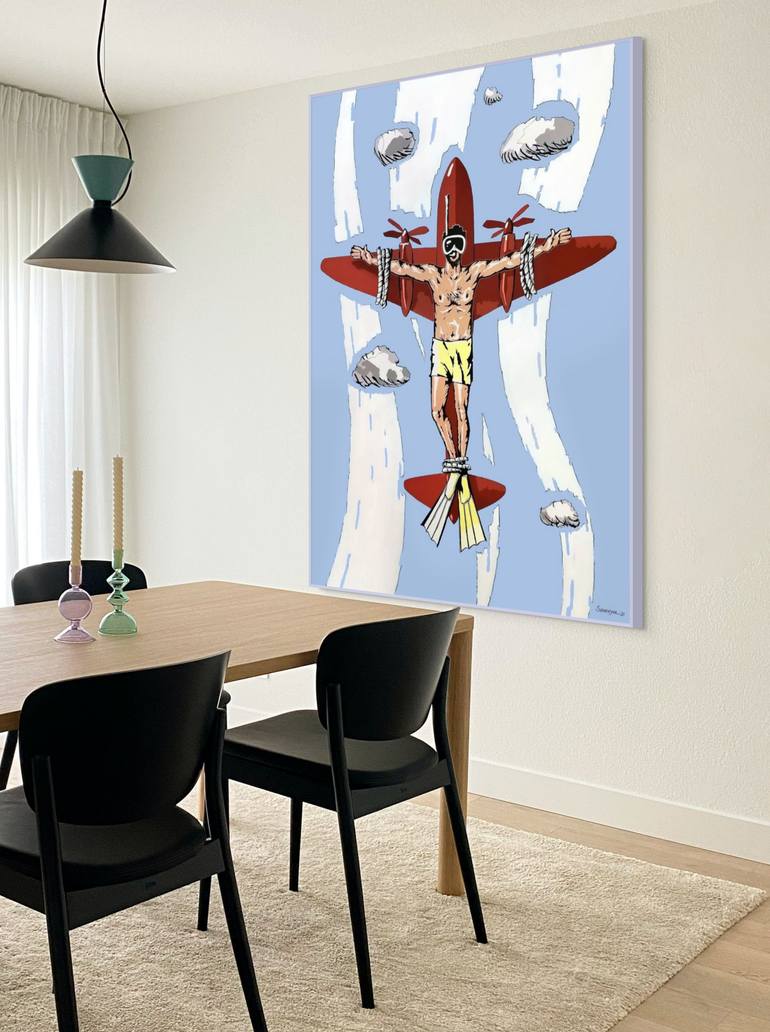 Original Abstract People Painting by Evgen Semenyuk