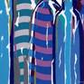 Detail of artwork. Gondoliers Party. 2022. Acrylic and oil on canvas. 80 x 70 cm