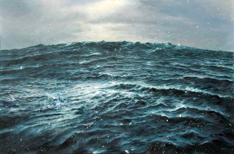 Original Seascape Painting by John A Sargent Iii | Surrealism Art on Canvas | TRANSCENDING INDIFFERENCE