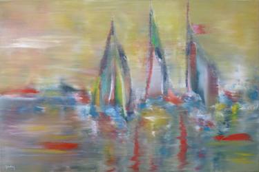 Print of Impressionism Sailboat Paintings by Scott Spencer