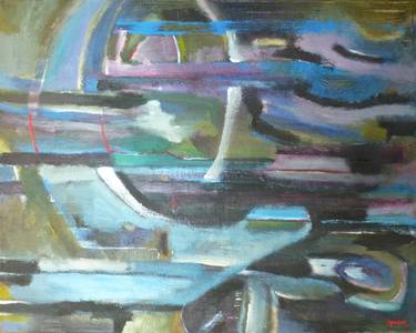 Original Abstract Boat Paintings by Scott Spencer