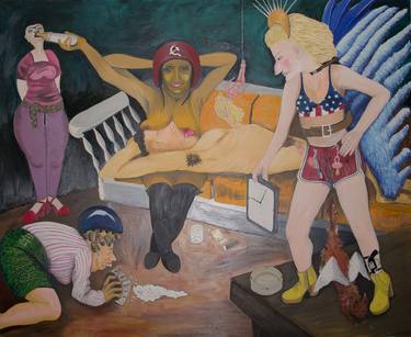 Original Surrealism Nude Paintings by cid andrenelli
