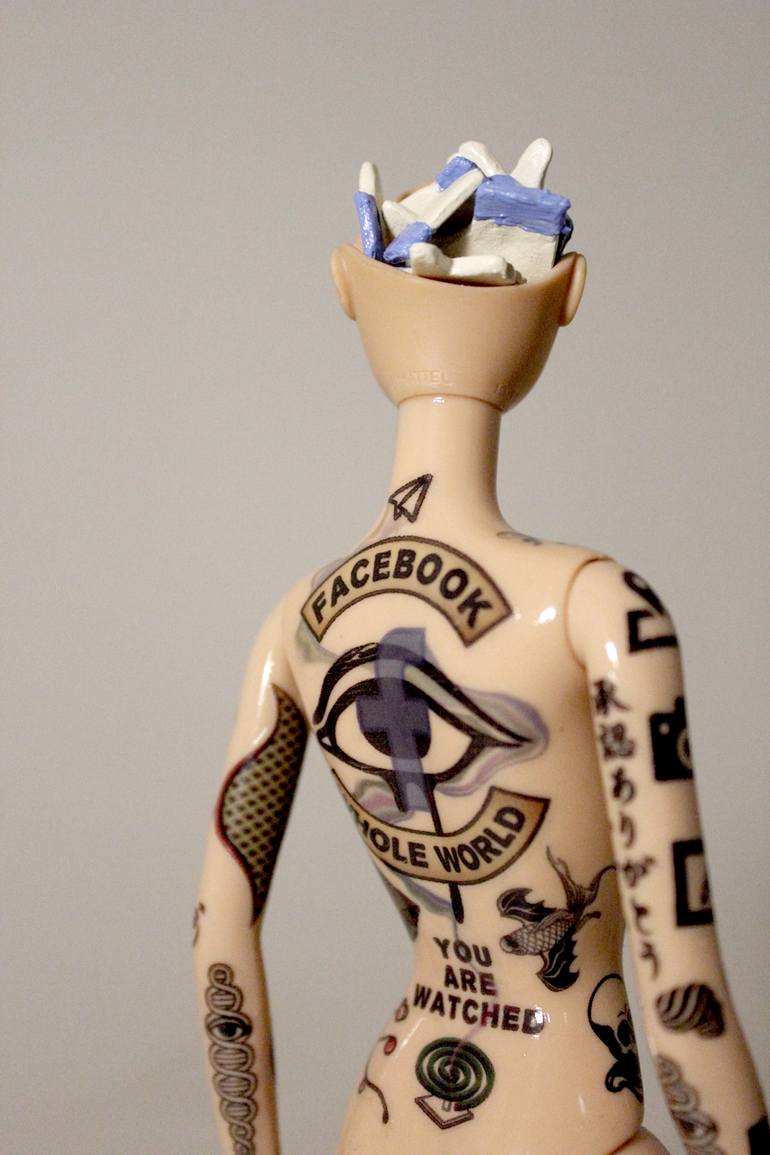 Original Dada Pop Culture/Celebrity Sculpture by Teru Noji