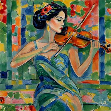 Original Art Deco Women Mixed Media by Ante Barisic