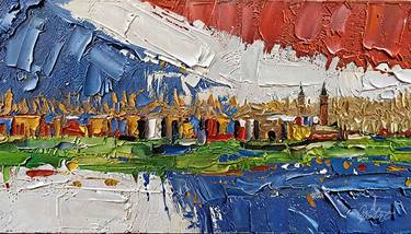 Original Abstract Expressionism Architecture Paintings by Ante Barisic