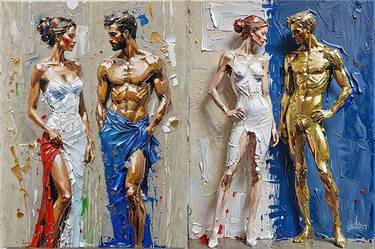 Original Abstract Expressionism People Paintings by Ante Barisic