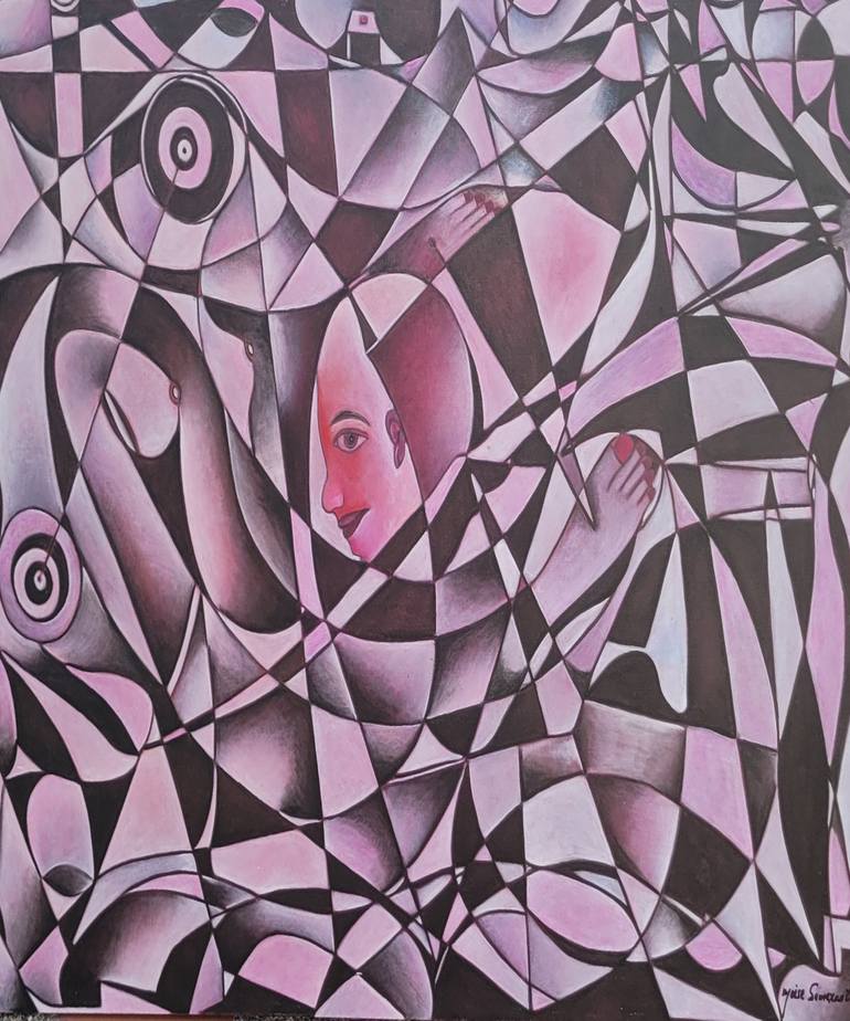 Watching Through your Window Original Painting by moise saint-germain semexant