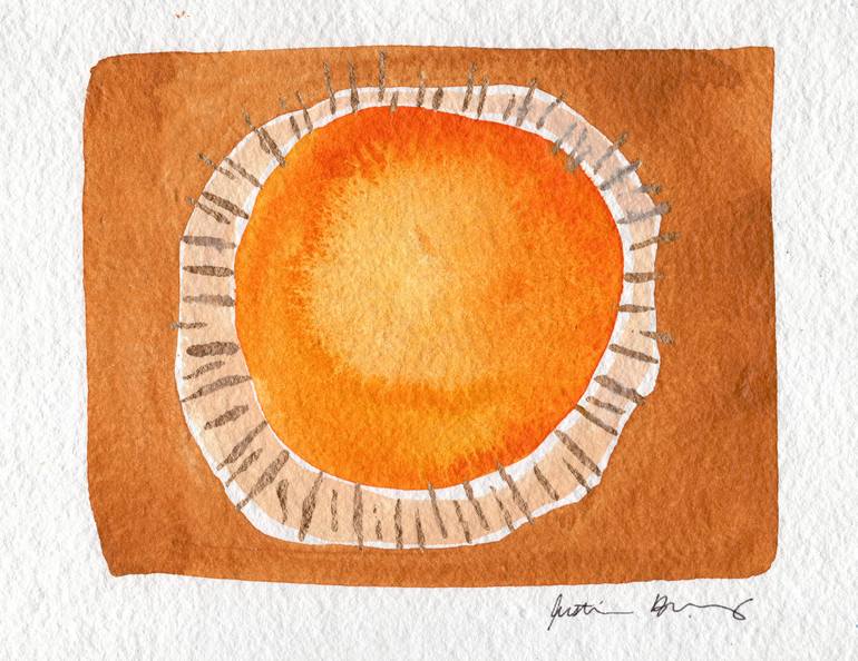 Original Abstract Sunrise Painting by Justina Blakeney