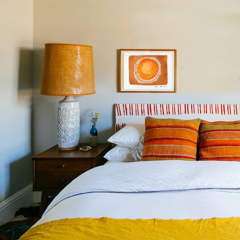 Original Abstract Sunrise Painting by Justina Blakeney