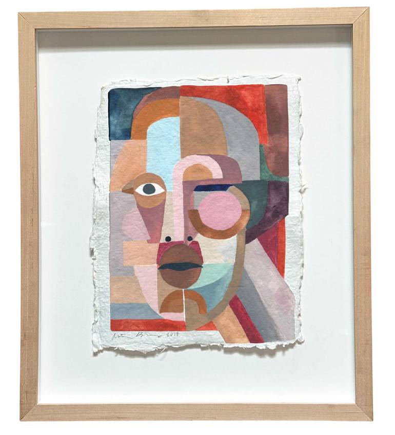 Original Abstract Geometric Painting by Justina Blakeney