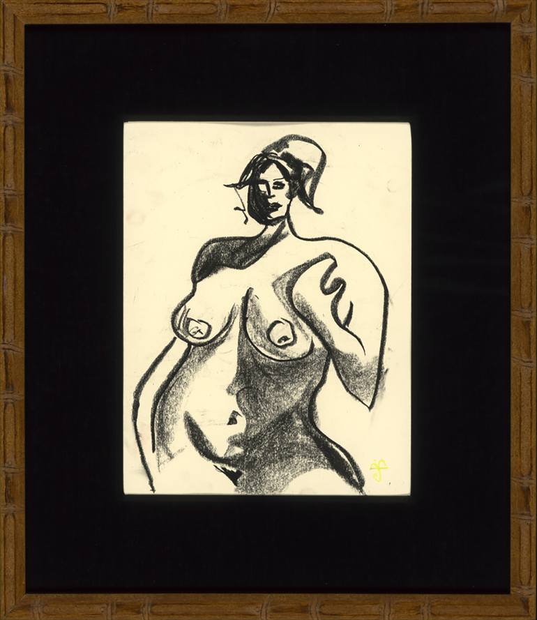 Original Black & White Nude Drawing by Justina Blakeney