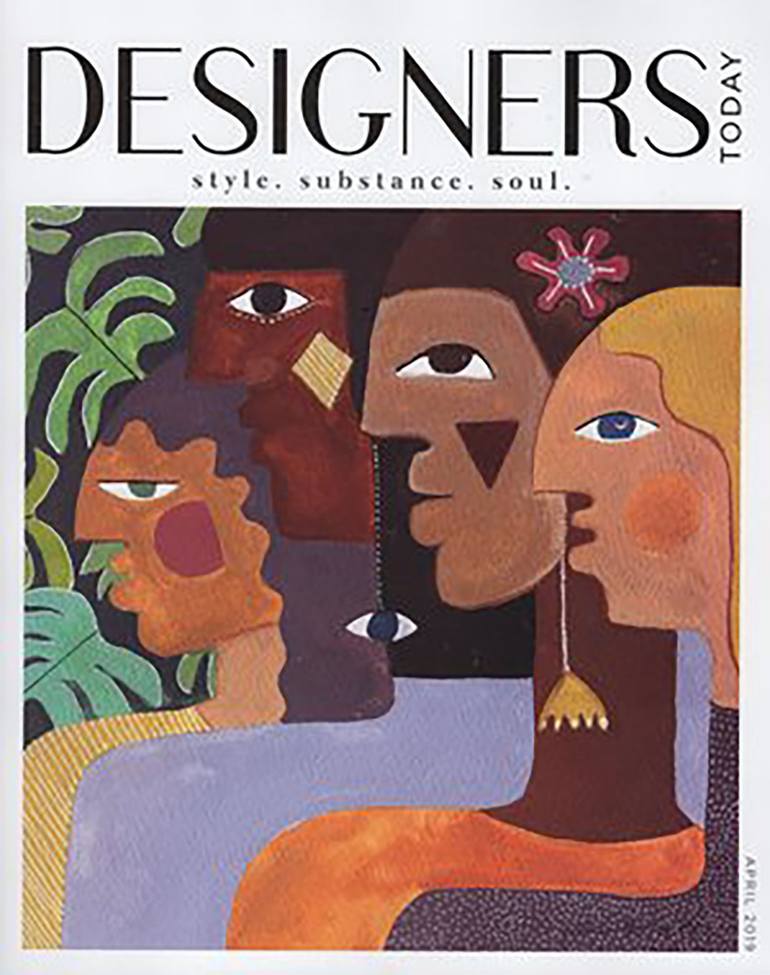 Original Abstract People Painting by Justina Blakeney