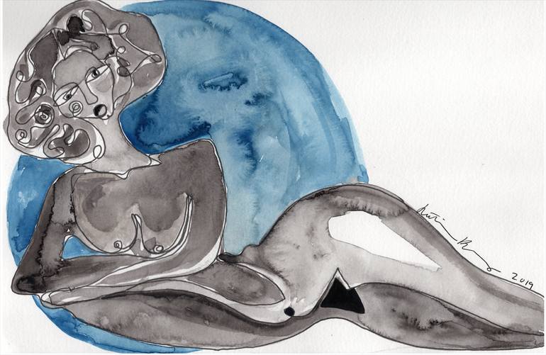 Original Abstract Nude Painting by Justina Blakeney