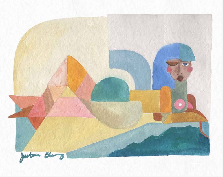 Original Geometric Abstract Painting by Justina Blakeney