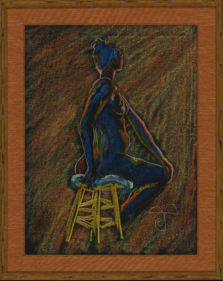 Original Abstract Nude Drawing by Justina Blakeney
