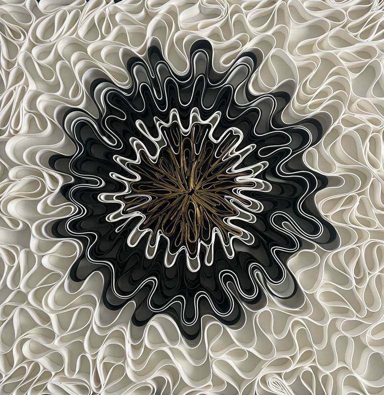 Original Abstract Sculpture by | Abstract Art on Hard Foam | Solar Eclipse