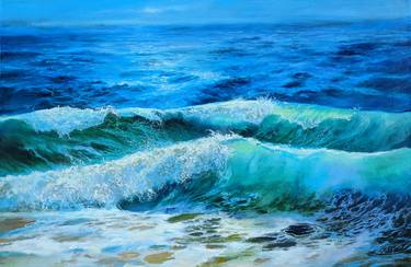 Original Seascape Painting by C J Elsip