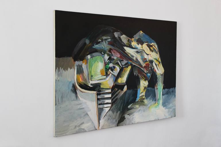 Original Abstract Time Painting by Darius Martin