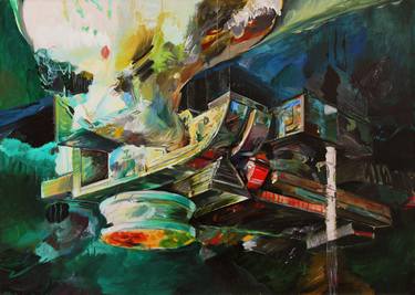 Original Abstract Architecture Paintings by Darius Martin