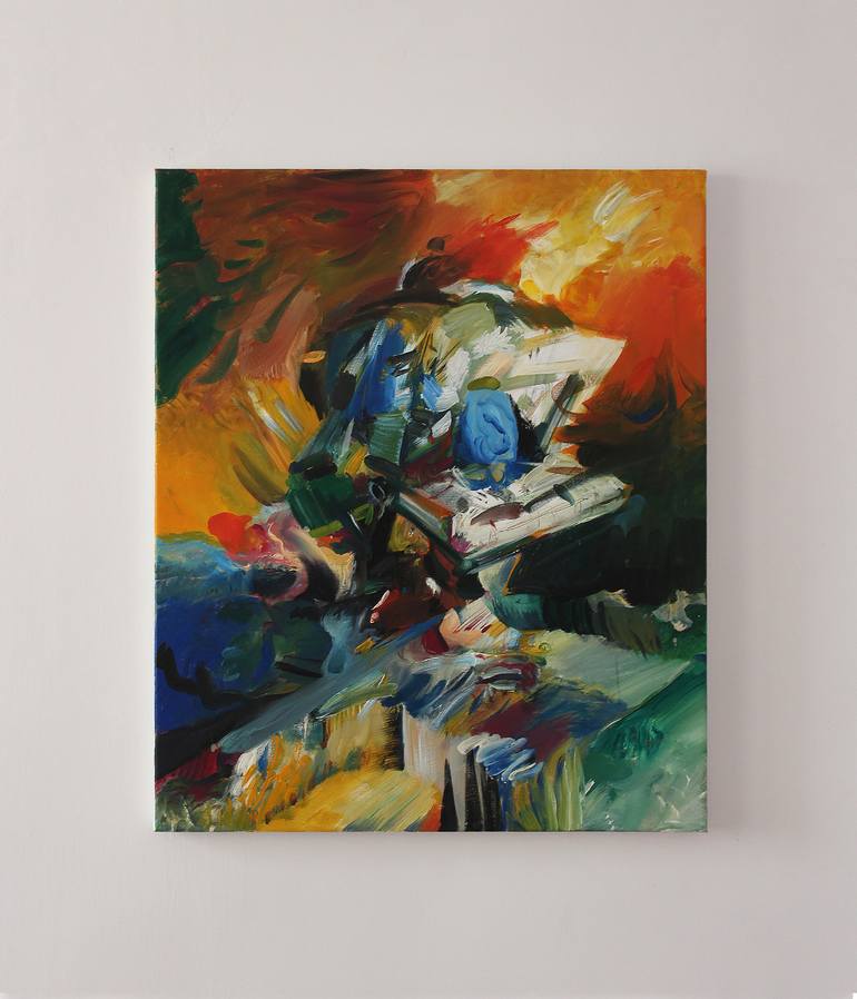 Original Abstract Expressionism Religion Painting by Darius Martin