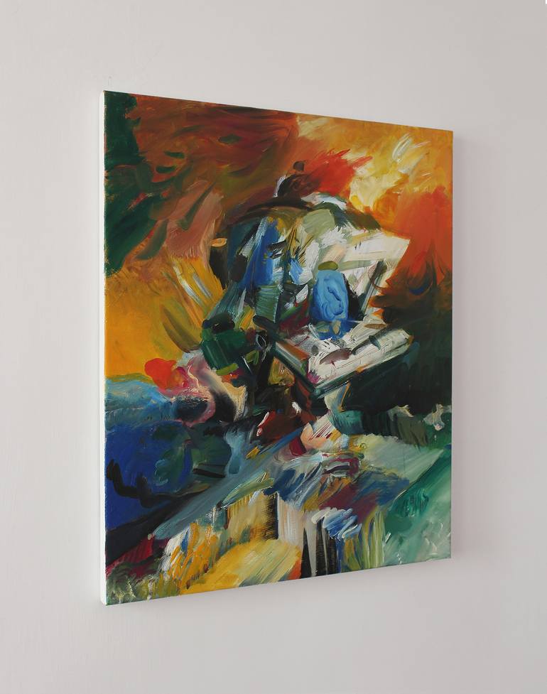 Original Abstract Expressionism Religion Painting by Darius Martin