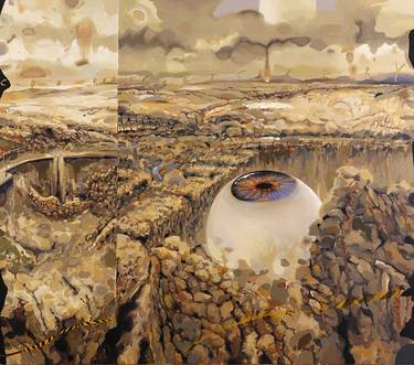 Original Conceptual Landscape Paintings by Viorel Popescu