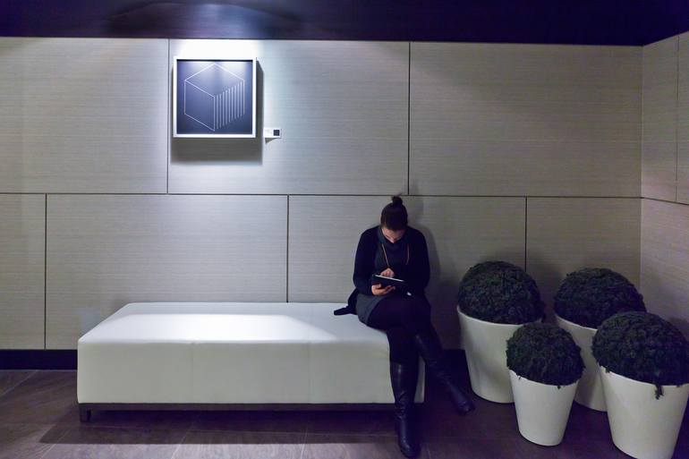 Original Abstract Geometric Collage by Mónica Trastoy