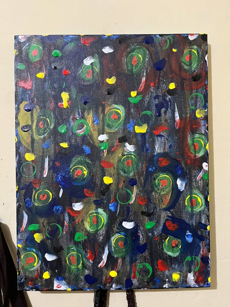 Original Abstract Painting by Zee Fatchoer | Abstract Art on Canvas | A myriad of colors capturing the dynamic rhythm of human life.