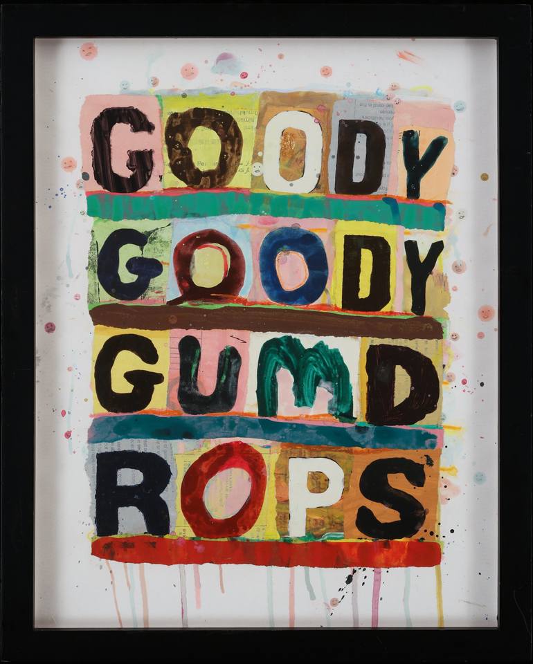 Original Pop Art Language Mixed Media by Brian Mcdonald